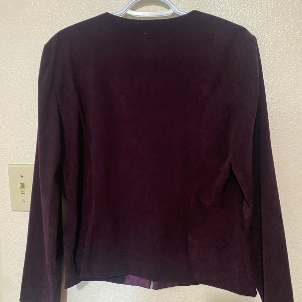Worthington Deep Purple Blazer with Gold Accents - Picture 3 of 3